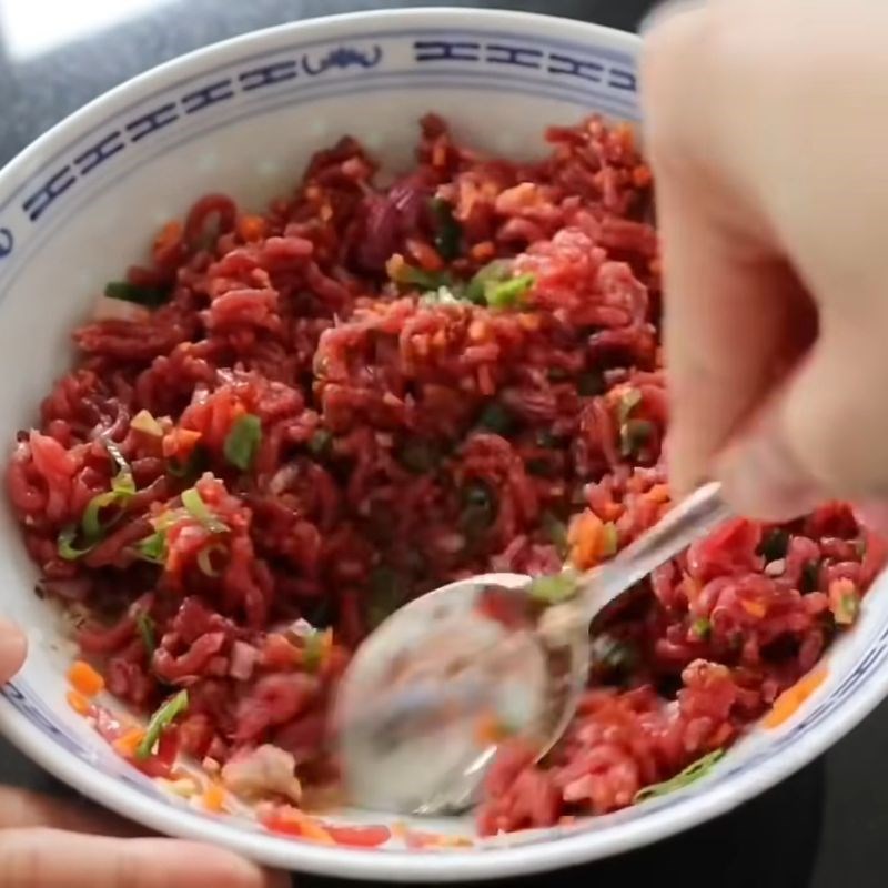 Bước 4 Chuẩn bị nhân bánh bao thịt bò thơm ngon Bột bánh bao