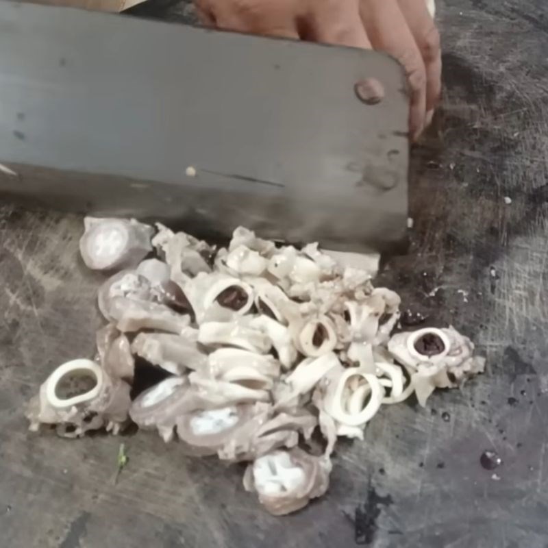 Bước 2 Chuẩn bị nhân Tiết canh lợn