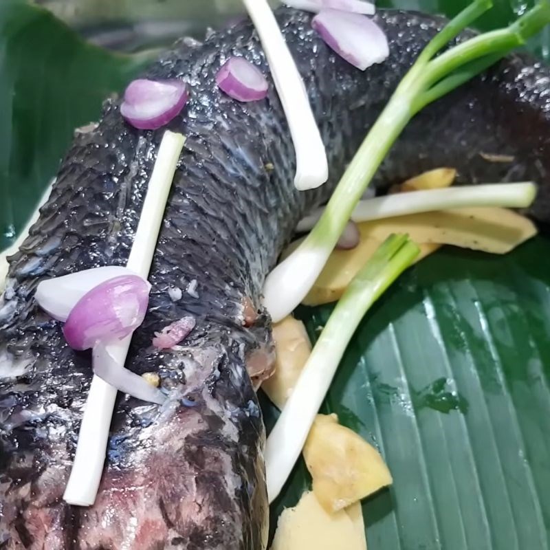 Bước 3 Hấp cá lóc thơm ngon Cá lóc hấp cuốn bánh tráng