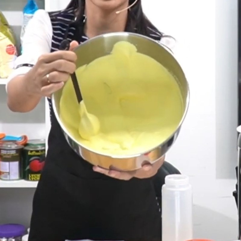 Bước 3 Làm kem trứng nướng Trà sữa trứng nướng
