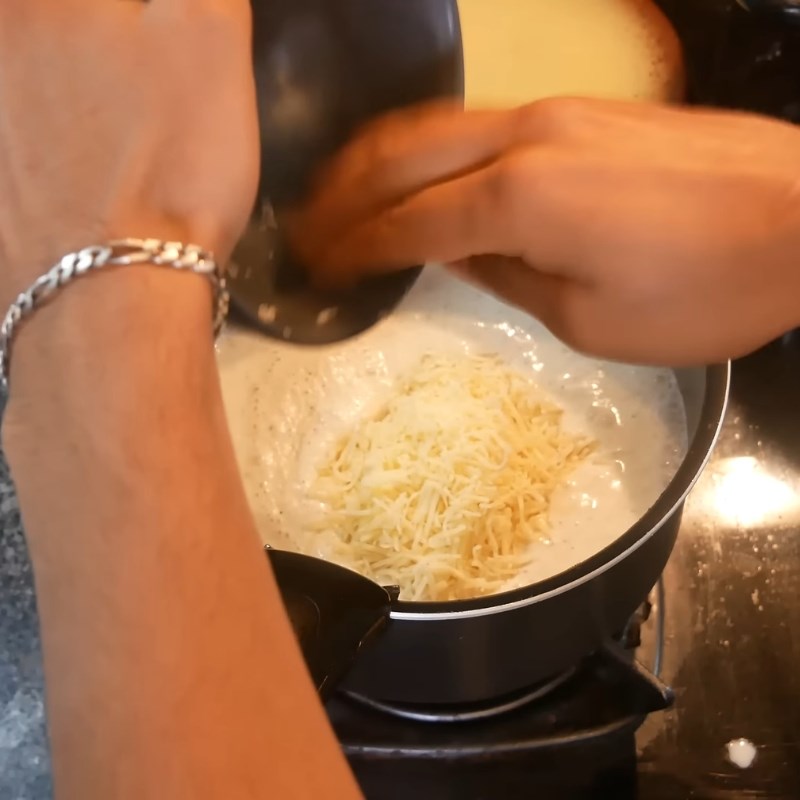 Bước 3 Làm sốt phô mai béo ngậy cho bánh tacos Bánh tacos Pháp