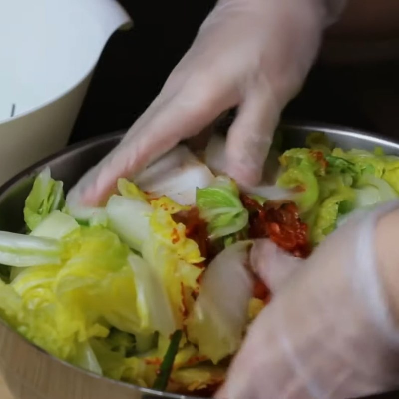 Bước 3 Lên men tự nhiên và bảo quản kim chi Kim chi cải thảo Hàn Quốc không cần bột nếp