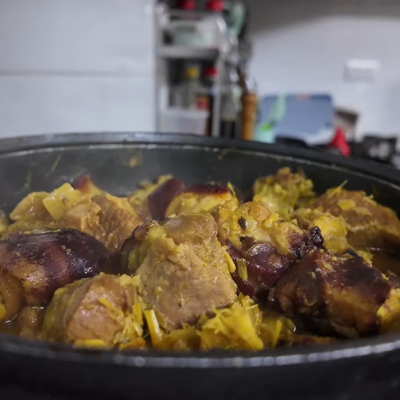 Bước 4 Nấu giả cầy thịt lợn Thịt lợn nấu giả cầy