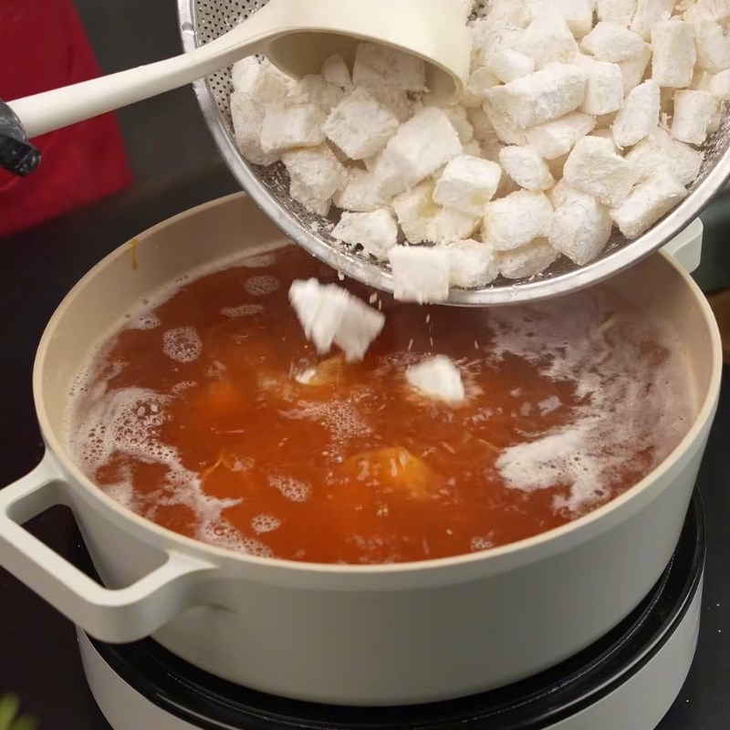 Bước 3 Nấu nước chè sắn nóng Chè sắn nóng