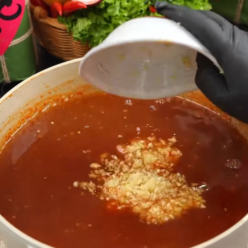 Bước 3 Nấu và hoàn thiện nước sốt trộn gỏi chua ngọt Nước trộn nộm