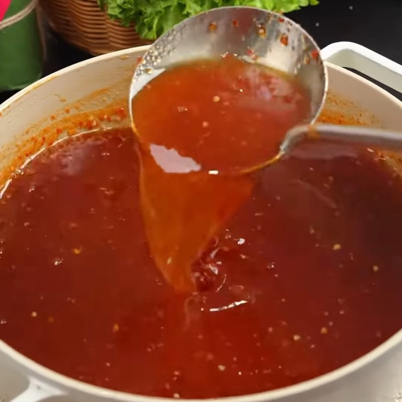 Bước 3 Nấu và hoàn thiện nước sốt trộn gỏi chua ngọt Nước trộn nộm
