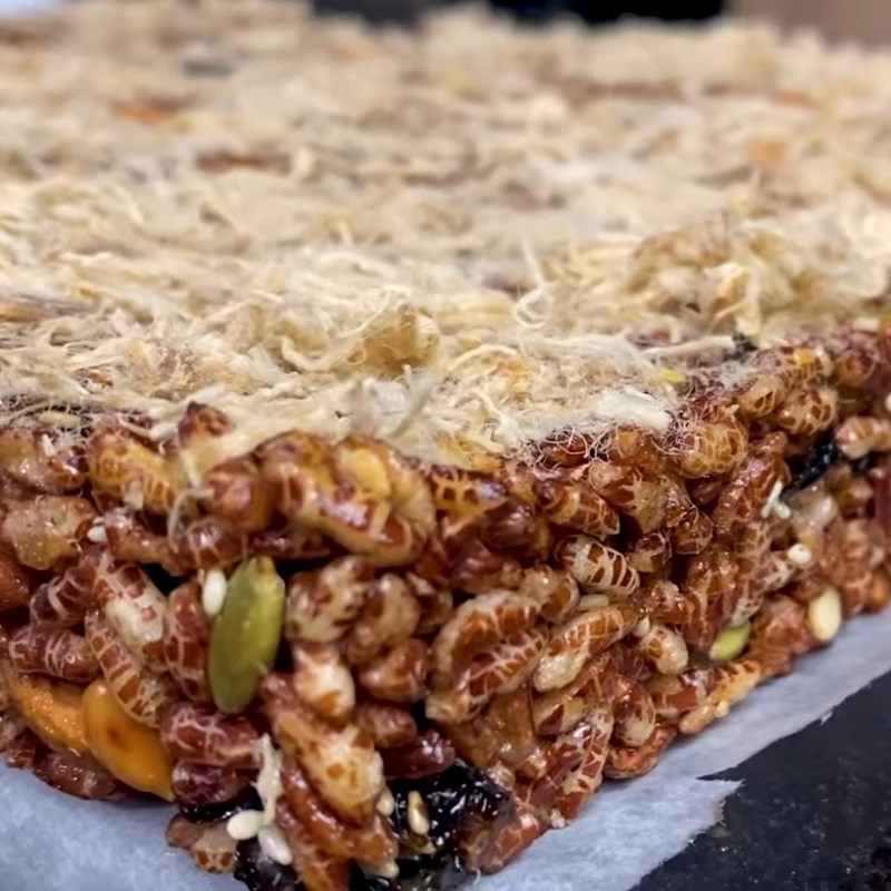 Bước 4 Nướng bánh gạo lứt chà bông Thanh gạo lứt chà bông