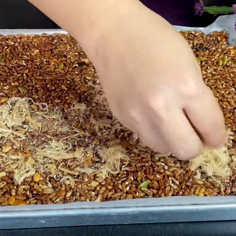 Bước 4 Nướng bánh gạo lứt chà bông Thanh gạo lứt chà bông