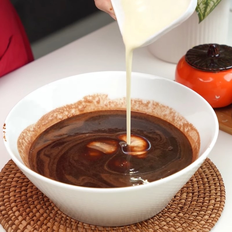 Bước 2 Pha chế sốt milo Milo dầm