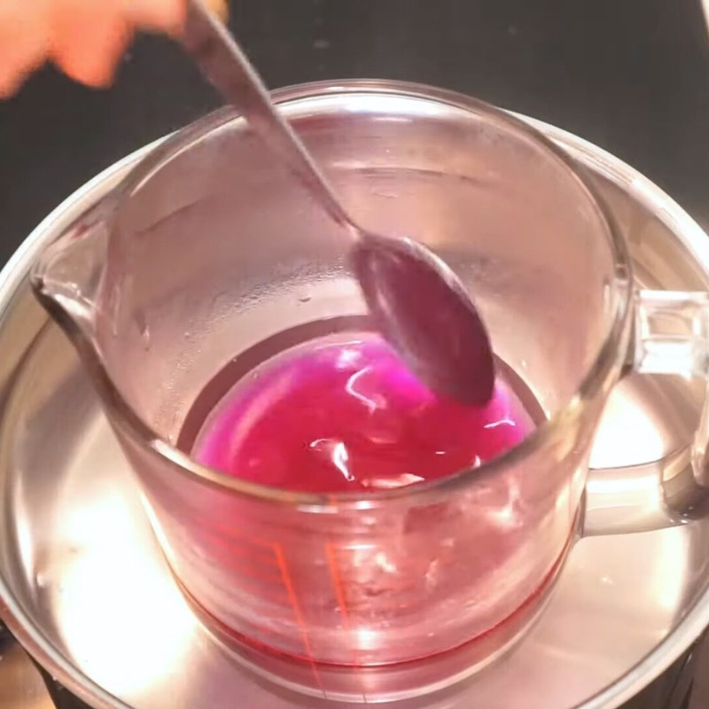 Bước 6 Pha hỗn hợp rau câu lá cẩm Rau câu ngàn lớp