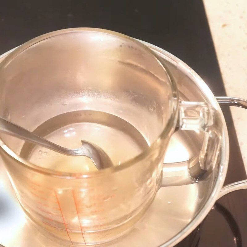 Bước 6 Pha hỗn hợp rau câu lá cẩm Rau câu ngàn lớp