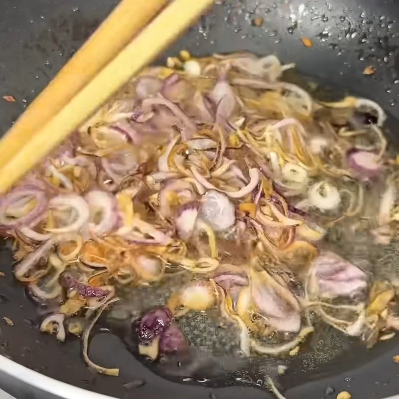 Bước 2 Phi thơm hành tím Đậu hũ non hấp sốt xì dầu