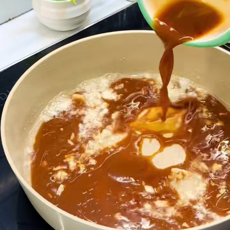 Bước 3 Rim đậu hũ non sốt xì dầu Đậu hũ non chiên sốt xì dầu