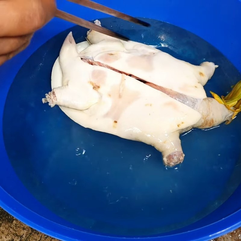 Bước 1 Sơ chế ba ba Lẩu ba ba nấu mẻ