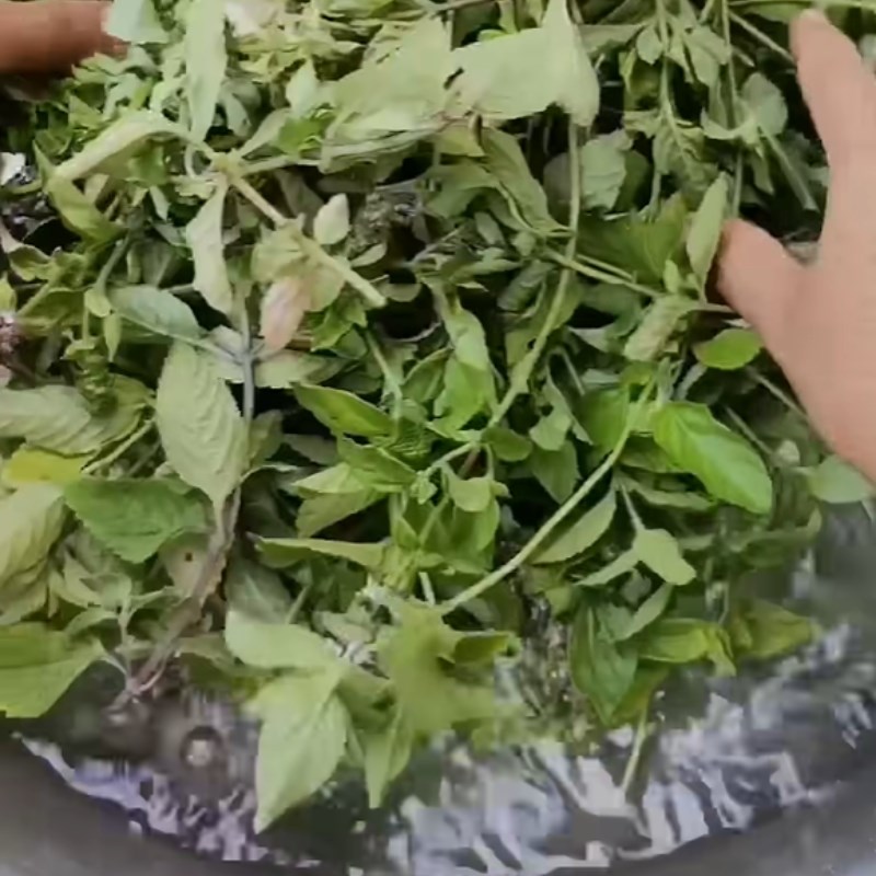 Bước 1 Sơ chế lá sương sáo và chuẩn bị nguyên liệu Sương sáo từ lá tươi