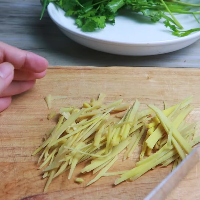 Bước 1 Sơ chế nguyên liệu Canh cải nấu gừng