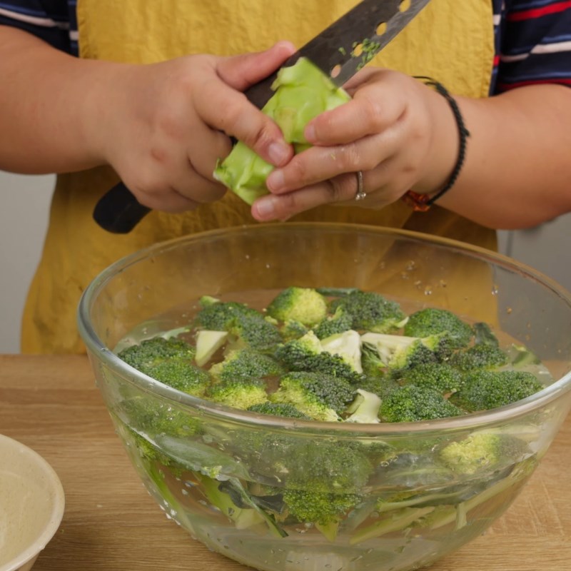 Bước 1 Sơ chế súp lơ Súp lơ xào tỏi