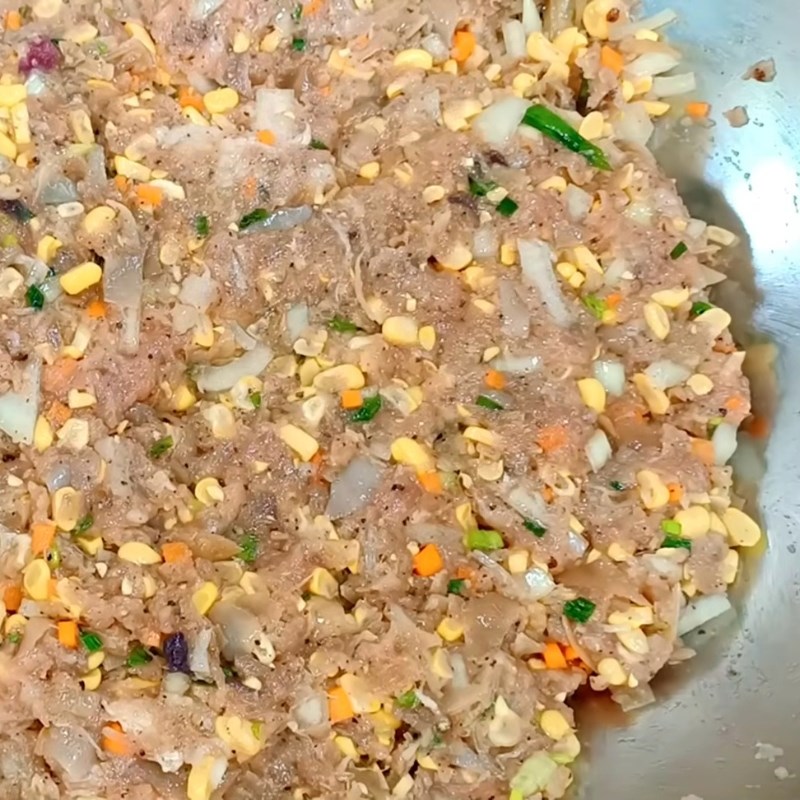 Bước 5 Sơ chế và chuẩn bị nhân bánh bao thịt Bánh bao bằng bột pha sẵn