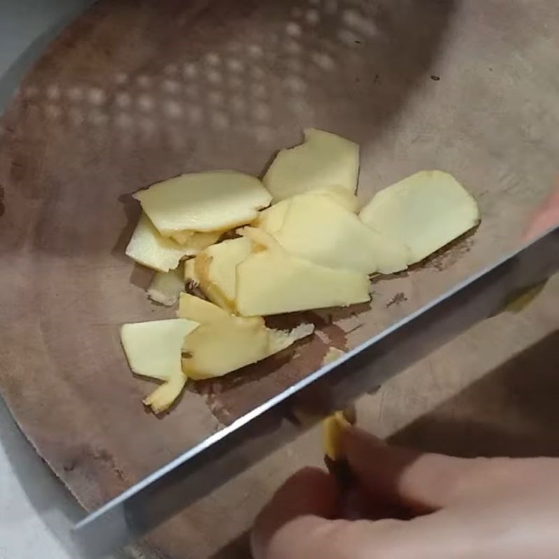 Bước 3 Thái gừng và ngâm gừng với giấm Gừng ngâm giấm