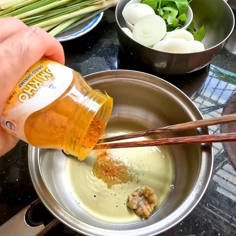 Bước 3 Thắng mỡ gà và pha hỗn hợp quét gà Gà hấp muối da giòn