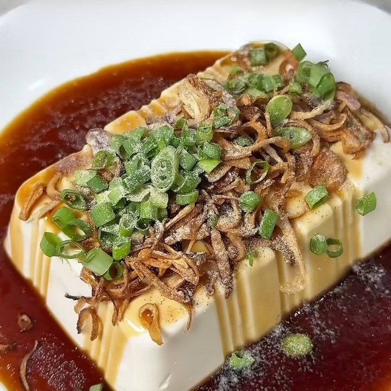 Bước 5 Thành phẩm Đậu hũ non hấp sốt xì dầu