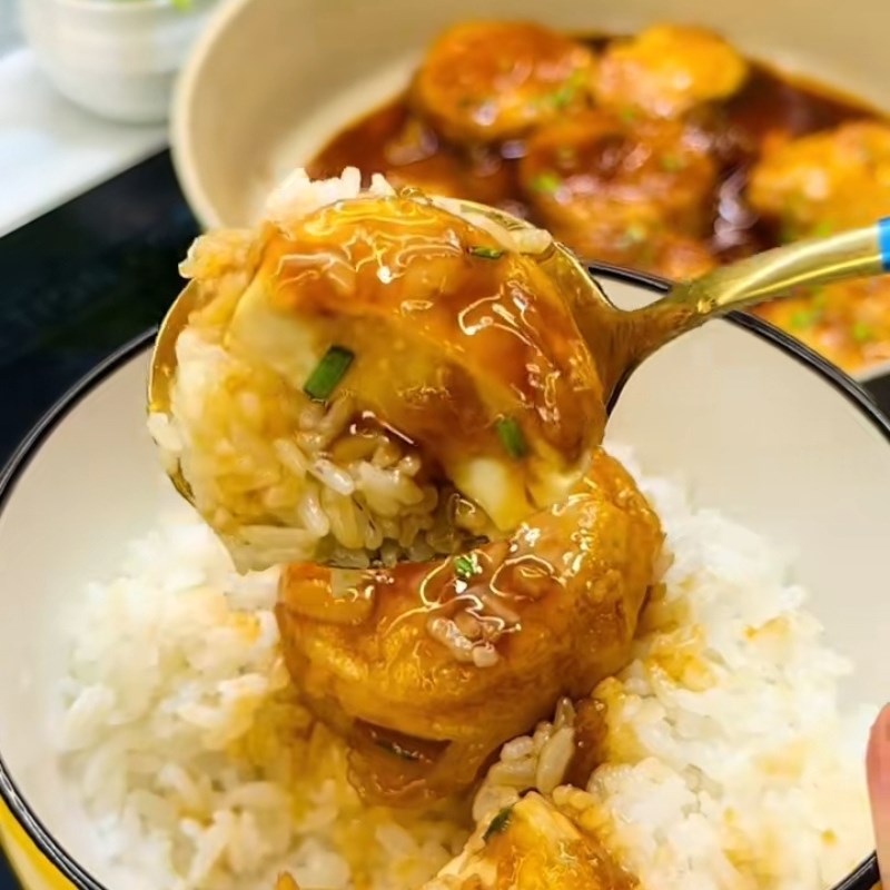 Bước 4 Thành phẩm Đậu hũ non chiên sốt xì dầu