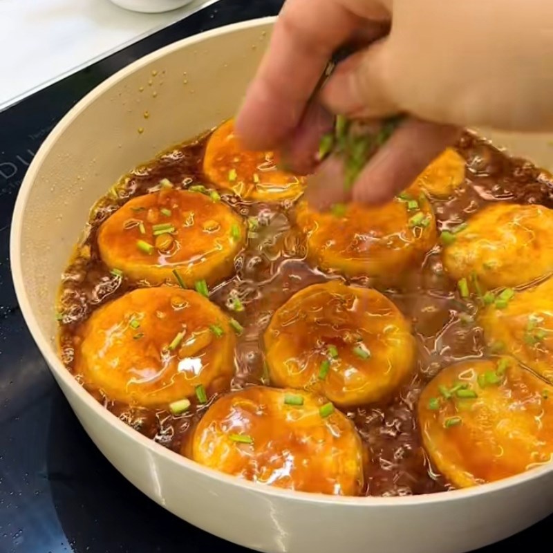 Bước 4 Thành phẩm Đậu hũ non chiên sốt xì dầu