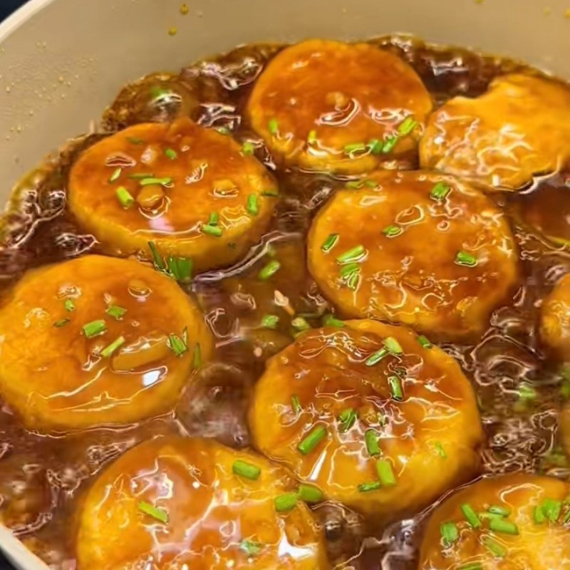 Bước 4 Thành phẩm Đậu hũ non chiên sốt xì dầu