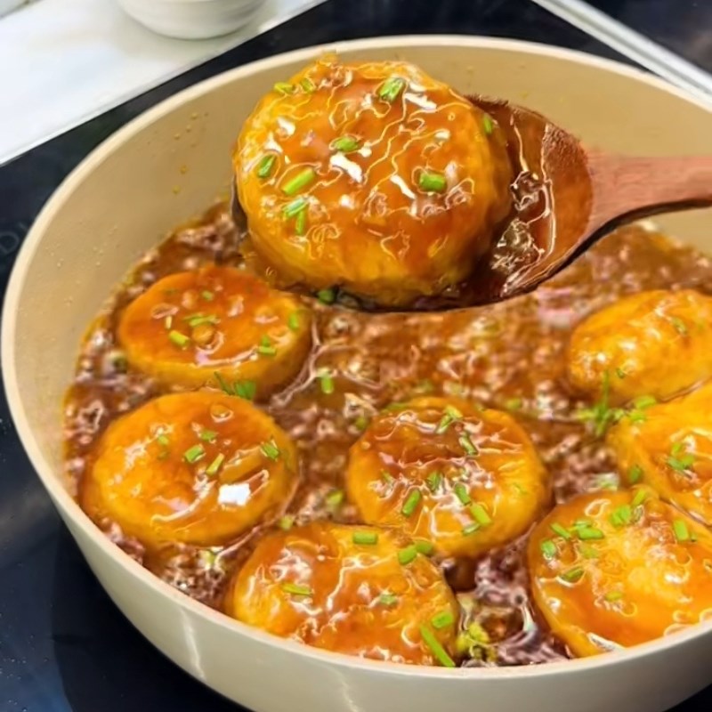 Bước 4 Thành phẩm Đậu hũ non chiên sốt xì dầu