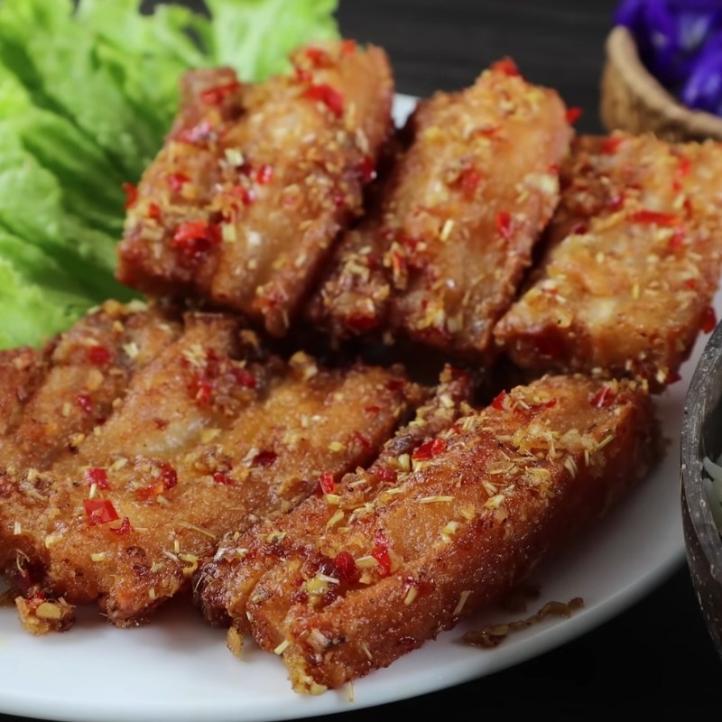 Bước 5 Thành phẩm Thịt ba chỉ chiên sả ớt