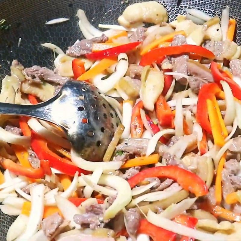 Bước 4 Thành phẩm Thịt ngựa xào