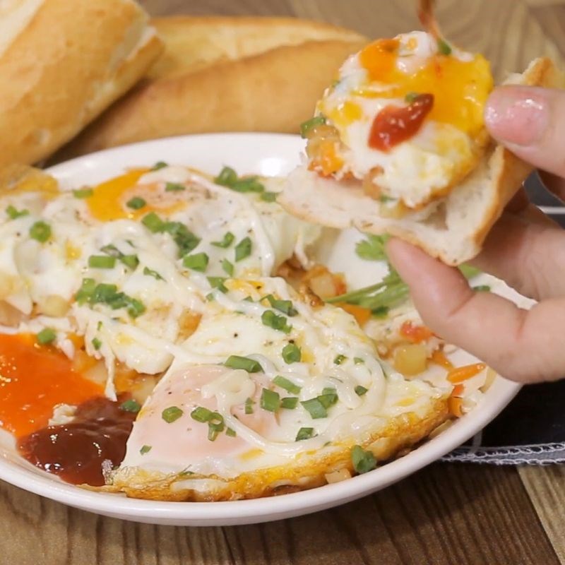 Bước 4 Thành phẩm Bánh mì trứng ốp la