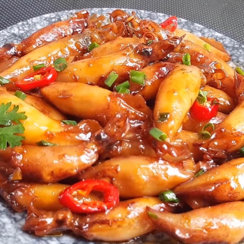 Bước 6 Thành phẩm Mực trứng chiên nước mắm