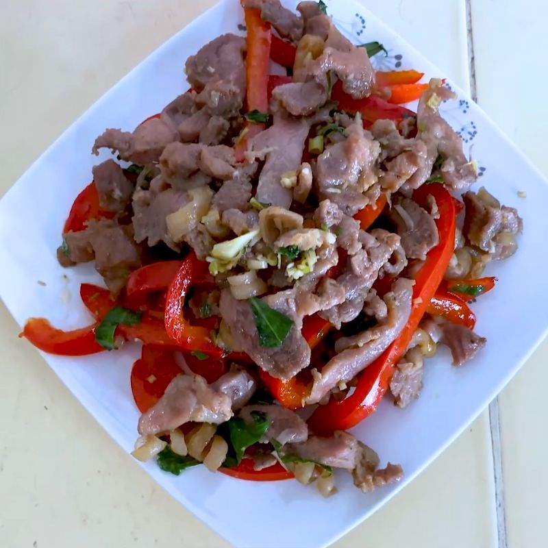 Bước 5 Thành phẩm Thịt đà điểu xào sả ớt