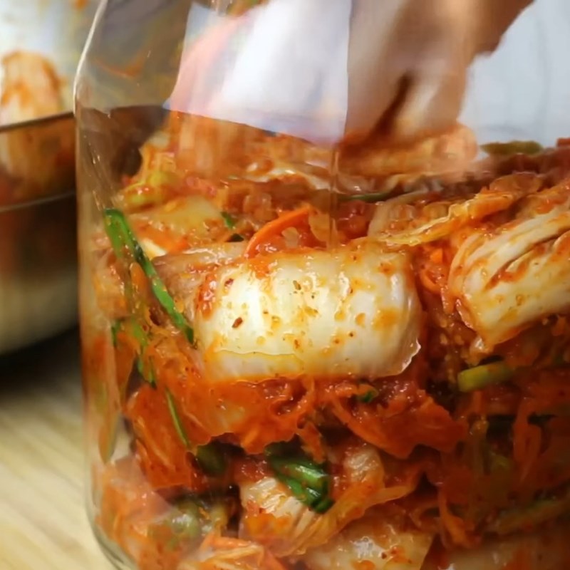 Bước 4 Thành phẩm Kim chi cải thảo Hàn Quốc không cần bột nếp