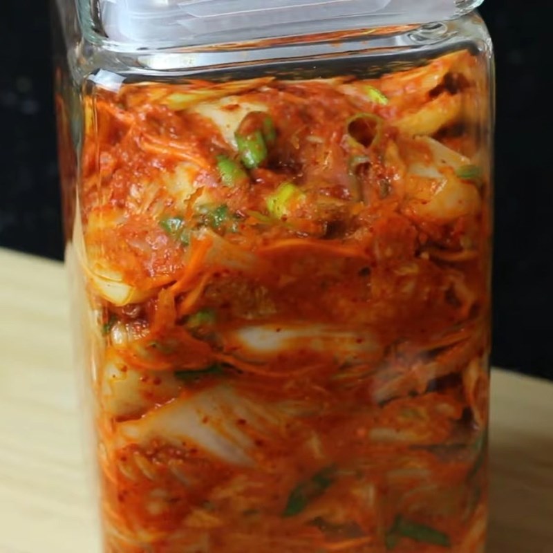 Bước 4 Thành phẩm Kim chi cải thảo Hàn Quốc không cần bột nếp