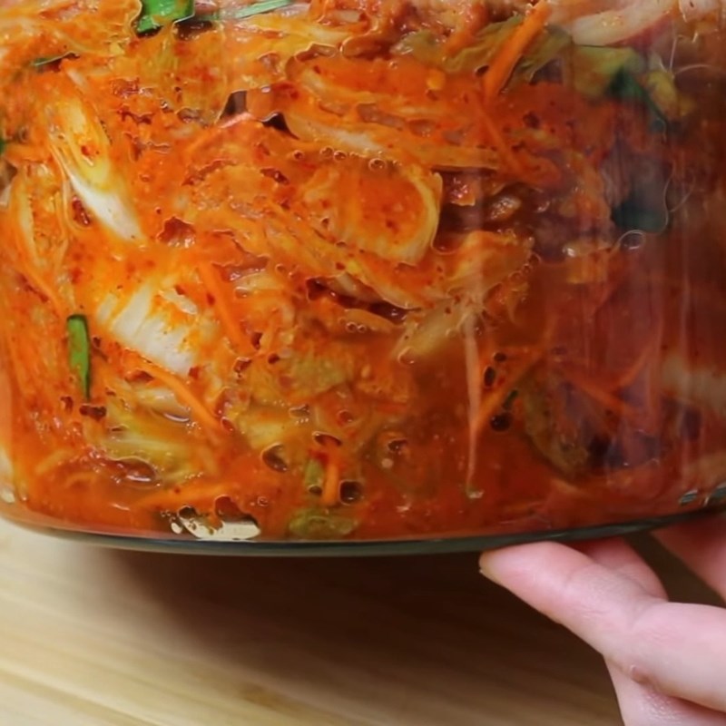 Bước 4 Thành phẩm Kim chi cải thảo Hàn Quốc không cần bột nếp