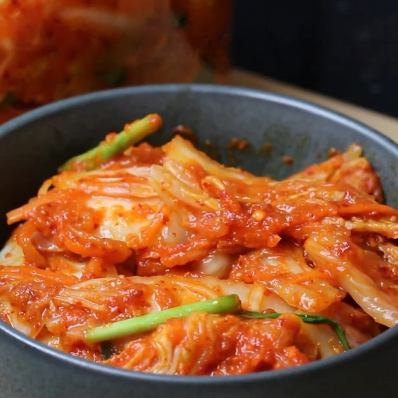 Bước 4 Thành phẩm Kim chi cải thảo Hàn Quốc không cần bột nếp