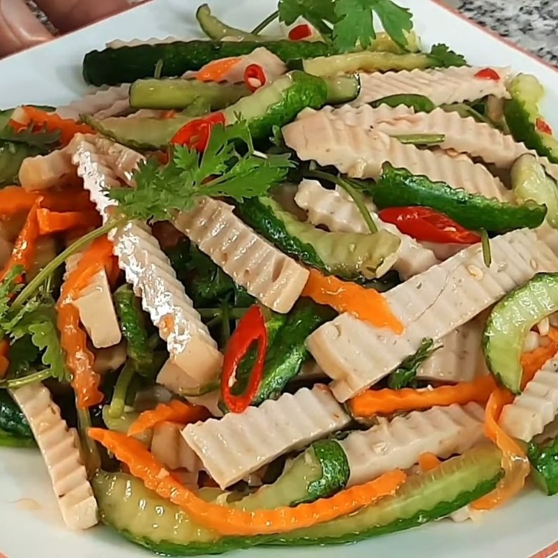 Bước 6 Thành phẩm Nộm giò lụa dưa chuột