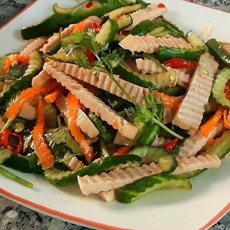 Bước 6 Thành phẩm Nộm giò lụa dưa chuột