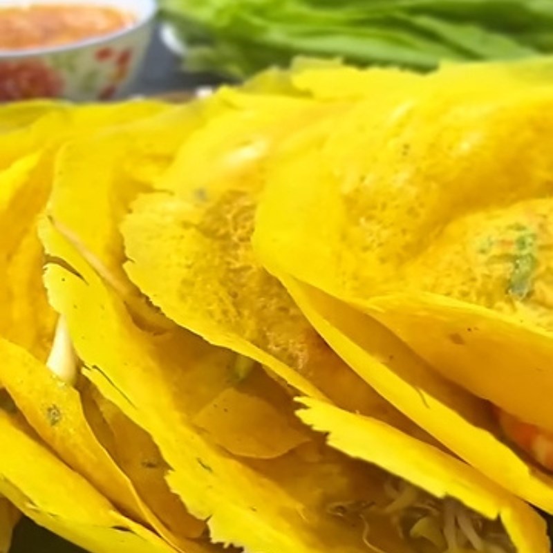 Bước 3 Thành phẩm Pha bột bánh xèo với bia