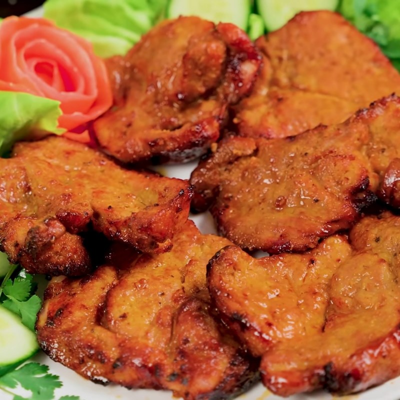 Bước 4 Thành phẩm Thịt nướng ướp sữa đặc