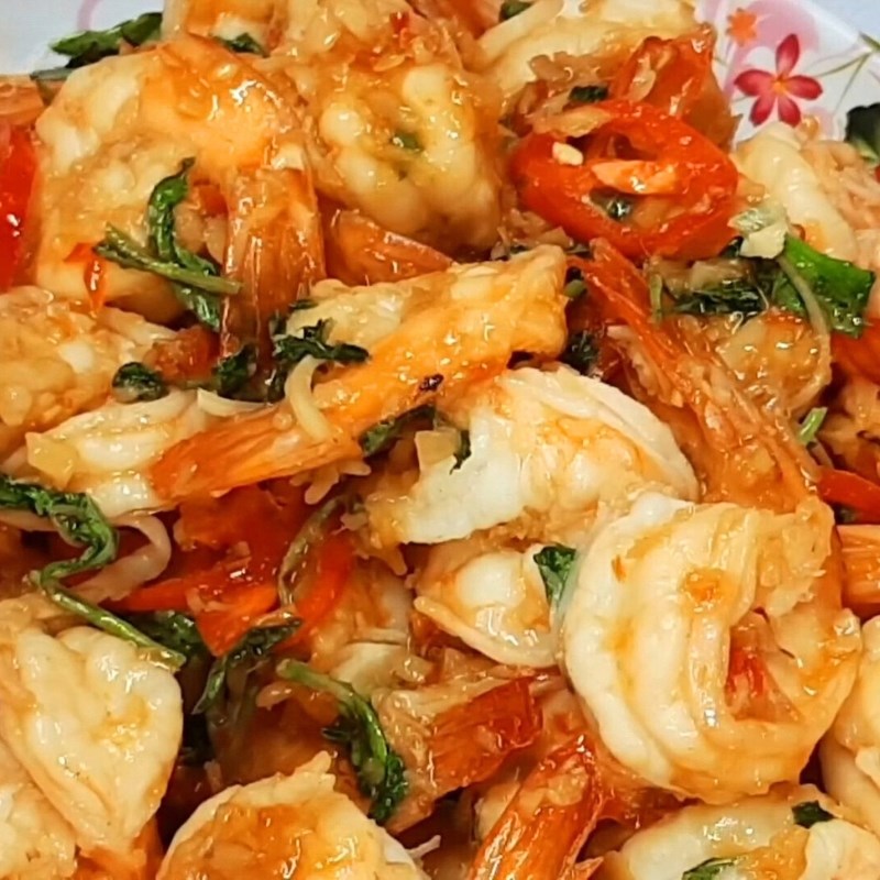 Bước 3 Thành phẩm Tôm xào sả ớt