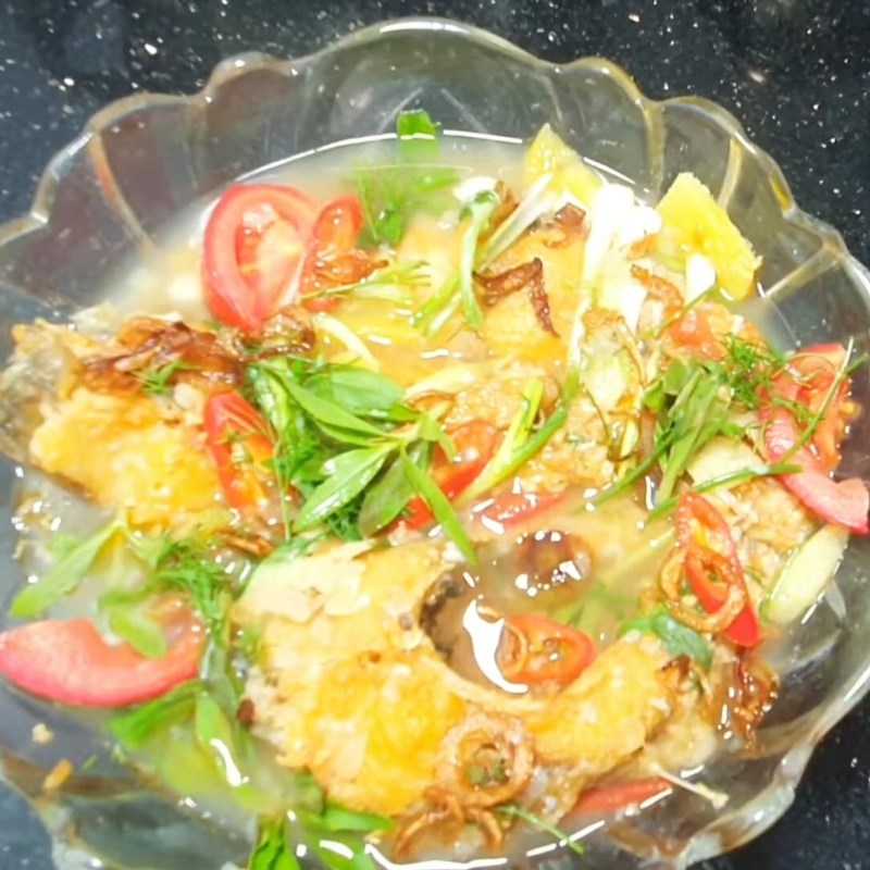Bước 5 Thành phẩm Cá chép giòn nấu canh chua