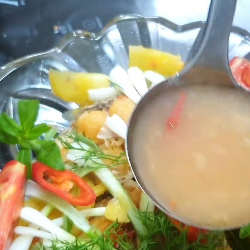 Bước 5 Thành phẩm Cá chép giòn nấu canh chua