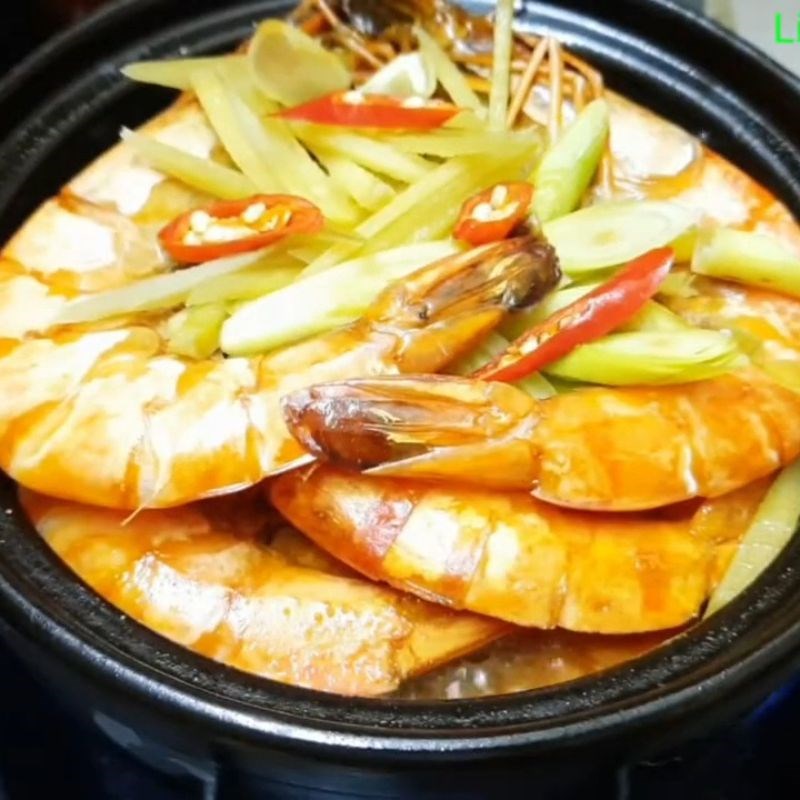 Bước 6 Thành phẩm Tôm hấp sả gừng