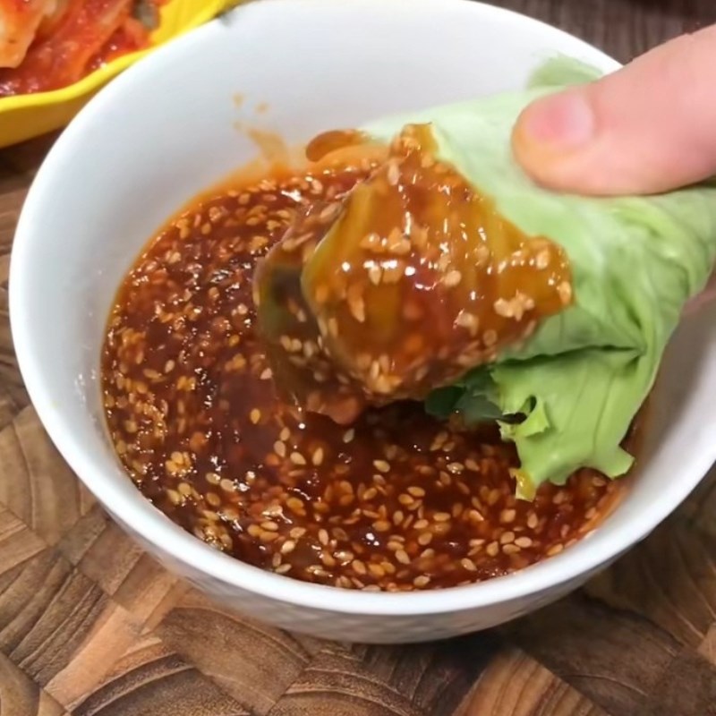 Bước 4 Thành phẩm Nước sốt me chấm thịt nướng