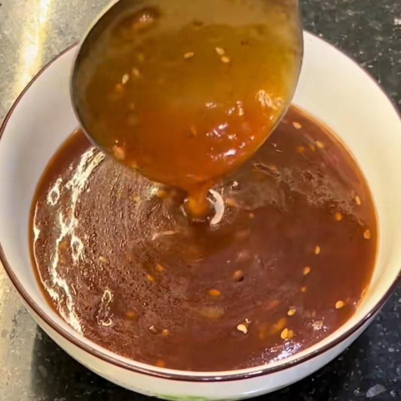 Bước 4 Thành phẩm Nước sốt me chấm thịt nướng