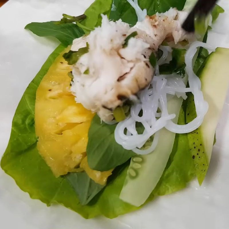 Bước 6 Thành phẩm Cá lóc hấp cuốn bánh tráng