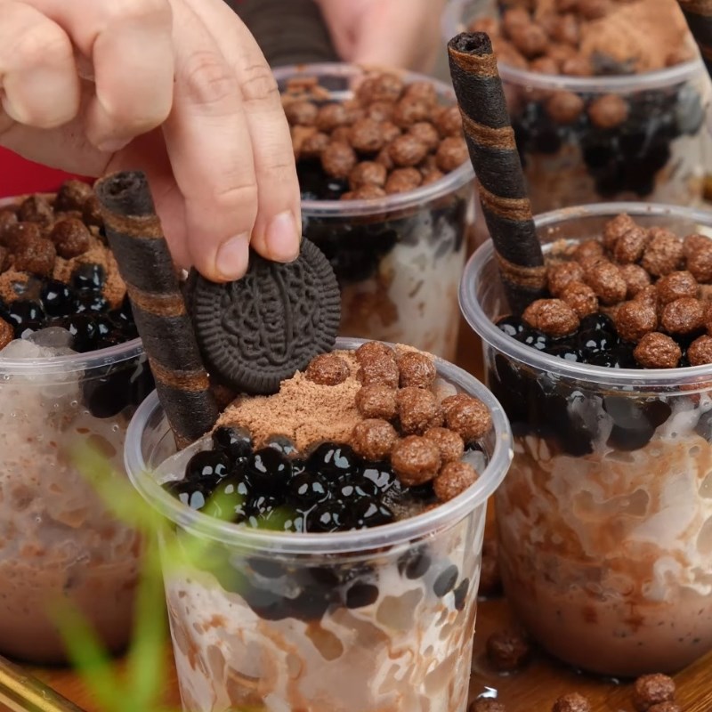 Bước 3 Trình bày ly milo đá dầm hấp dẫn, đẹp mắt Milo dầm